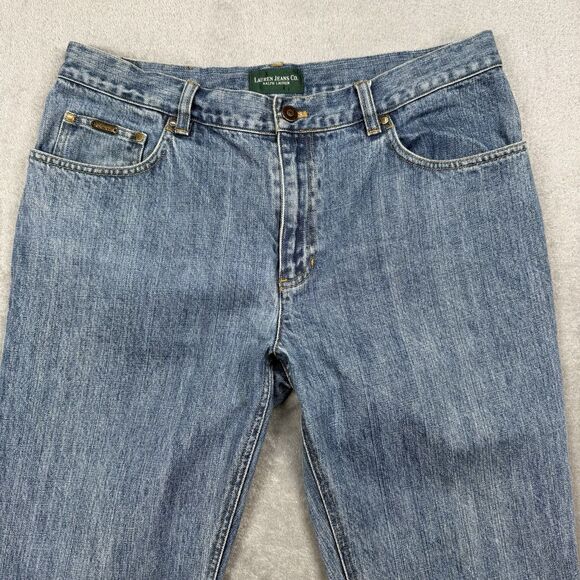 Lauren Jeans Co Womens 12 Blue Cotton Denim Bootcut Light Wash Casual Pockets - Picture 7 of 11